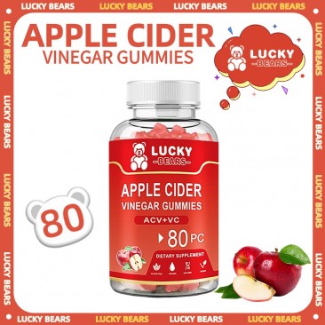 LUCKY BEARS Apple Cider Vinegar Gummies Apple Cider Vinegar Gummy Original Weight Loss Detox Collagen Gummies Supplement