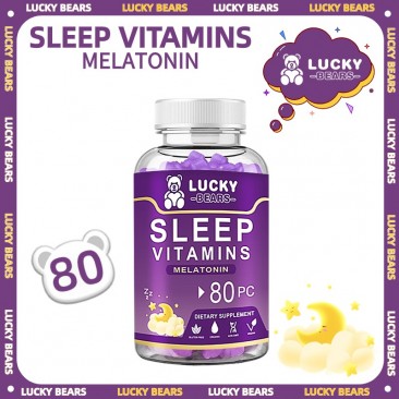 LUCKY BEARS SLEEP VITAMINS Chewable Gummy Bears Melatonin Fast Sleep Anti Stress Sleep Aid  Anxiety And Stress Relie